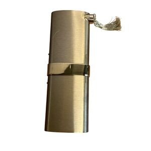 Vintage Volupte Powder Lipstick Compact Carry All In‎ Black Fabric Purse Holder